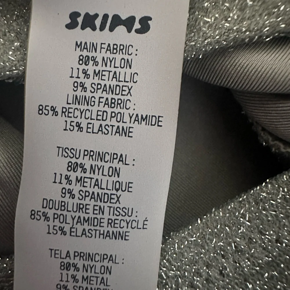 SKIMS Silver Glitter Monokini L